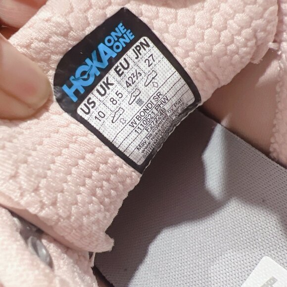 Hoka One One Bondi SR Running Shoes Peach Whip Pink Leather Womens US 10 - Picture 12 of 12